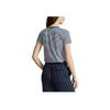 Polo Ralph Lauren Logo Embroidered Striped Casual Crew Neck Short Sleeve T-Shirt Women T-Shirts Blue WMPOKNINCU20830-400