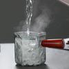 120Ml Wood Handle Glass Espresso Measuring Cup Coffee Extraction Cup With Scale High Temperature Resistance Milk Jug Measure Mug