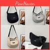 Trendy Black Nylon Shoulder Bag Fashionable Simple Design With Zipper Closure