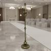 Support de bougie finition bronze Candelabre de sol autoportant à 5 bras pour salon