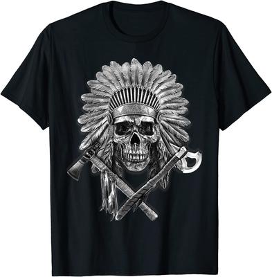 NEW LIMITED Native American Chief Skull Design Great Gift Idea Tee T-Shirt S-3XL
