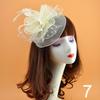 1Pc Fascinator Hat Feather Pearl Beaded Decor Girl Hair Clips Hair Accessories Headwear Flower Women's