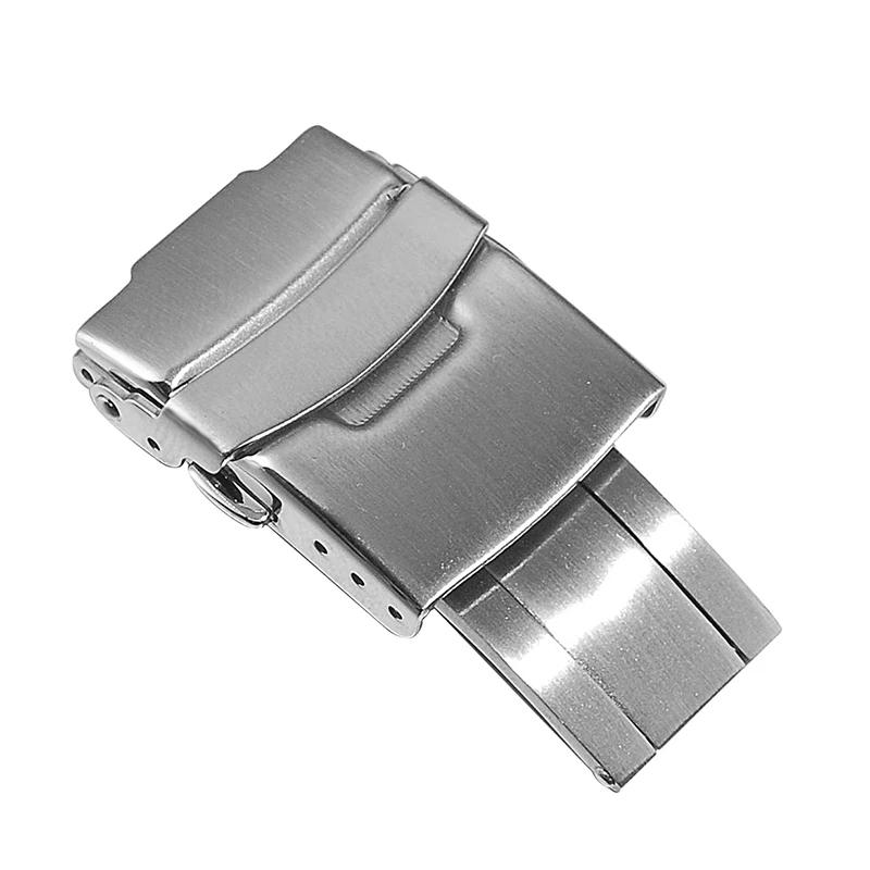High Quality Fold Safety Clasp 16mm 18mm 20mm 22mm Buckle Deployment Clasp For Leather Rubber Steel EF/EFR/MTP Watch Strap