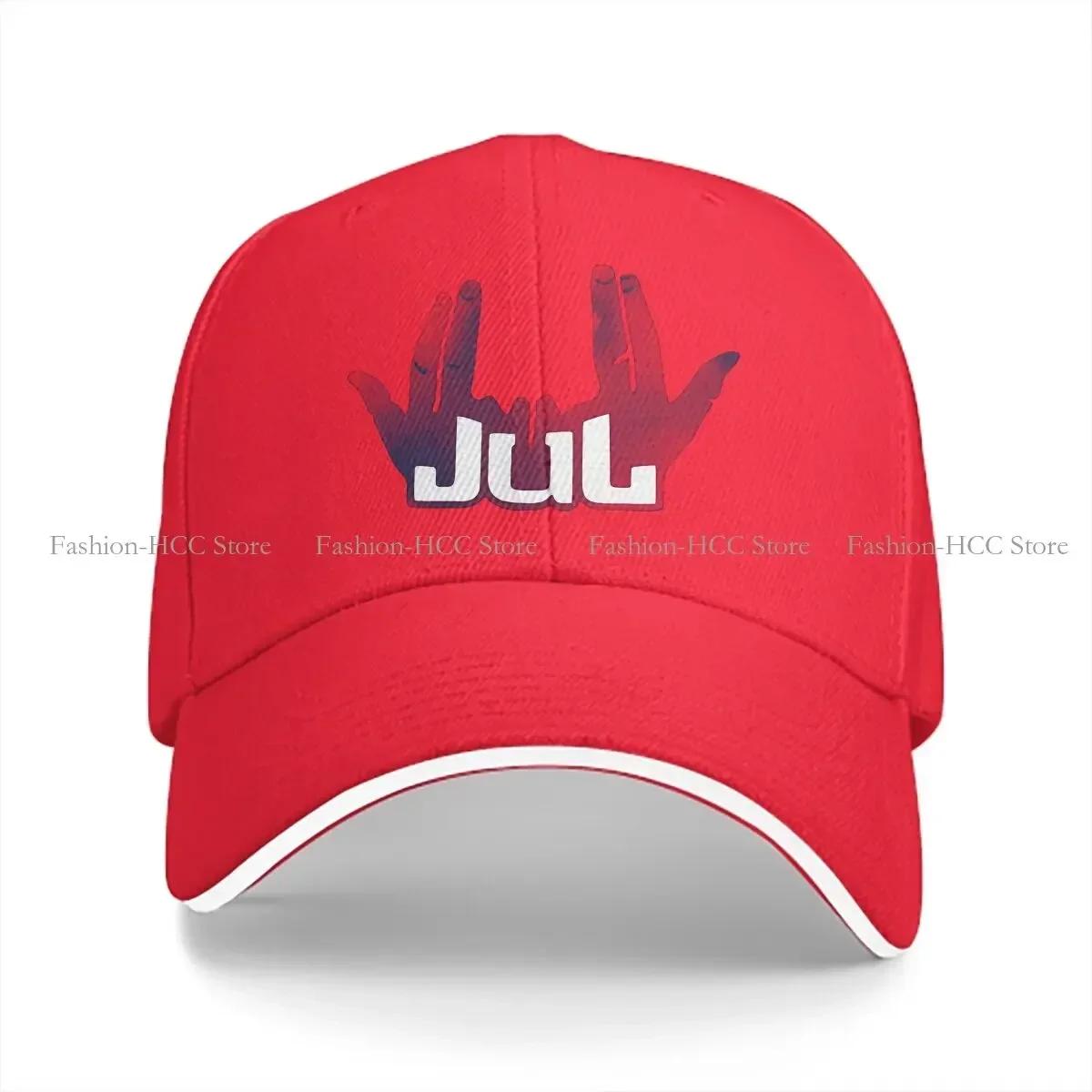 

Washed Unisexs Baseball Cap Red Trucker Snapback Caps Dad Hat JUL One Size