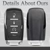 Key Fob Shell Case Replacement Fits for Dodge Ram 1500      2024 Keyless Entry Remote Control 4 Button Pad Key Fob Cover OHT-4882056