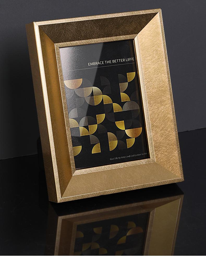 Black Golden Light Luxury Photo Frame Desktop Display Wall Mounted Photo Frame, Background Wall Decor Sculpture Art Ornaments