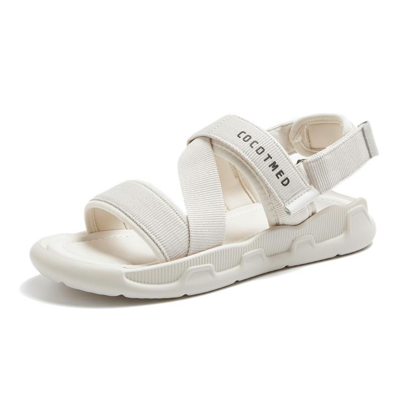 2026 Summer Shoes Women Flat Sandals Non-slip Fashion Brand Ladies Sandals Holiday Black White Shoes