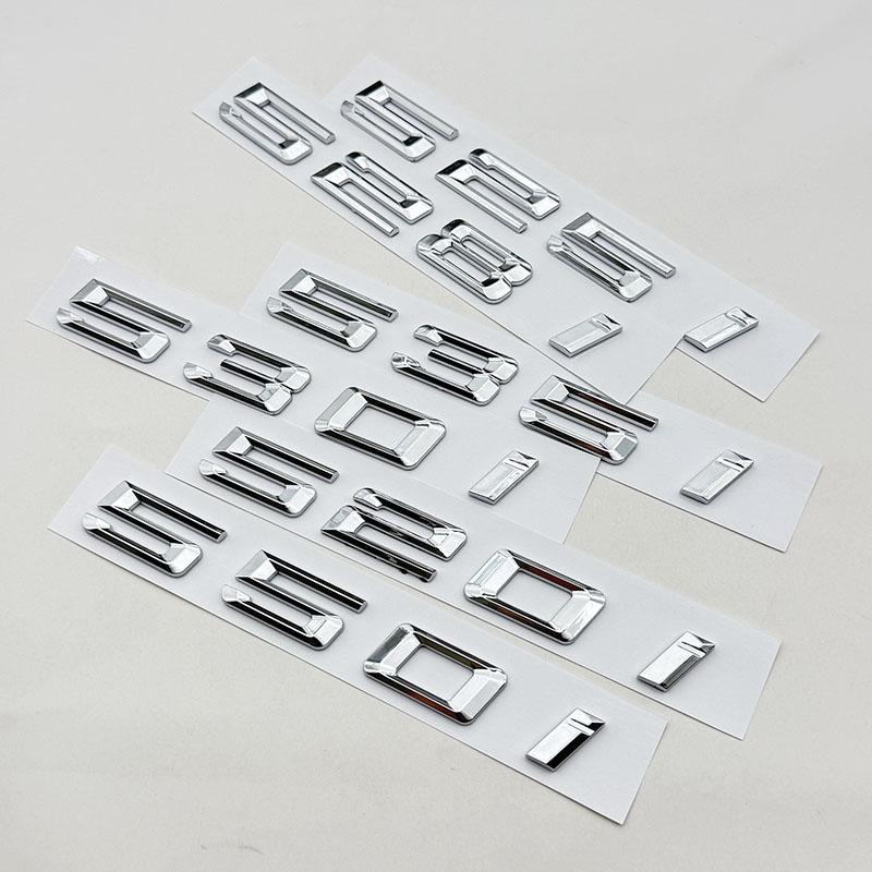 3D ABS Car Letters Logo 520i 528i 530i 535i  Badge Sticker Rear Trunk Emblem For BMW 5 Series 530i 520i Tail Marking Accessories