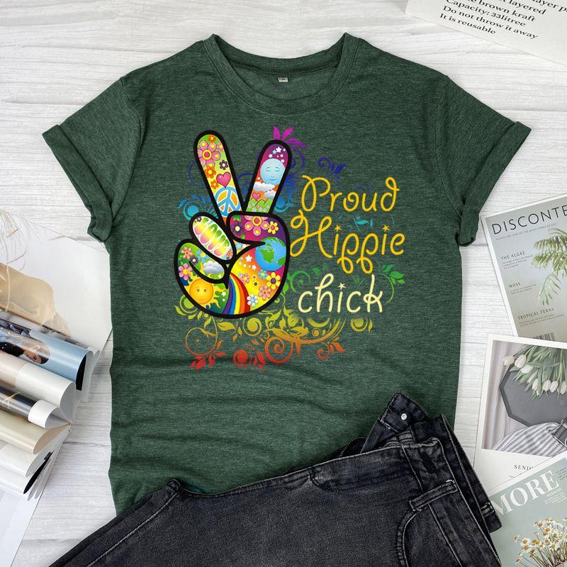 Fière Hippie Chick Paix Amour vêtements t-shirt Femmes harajuku t