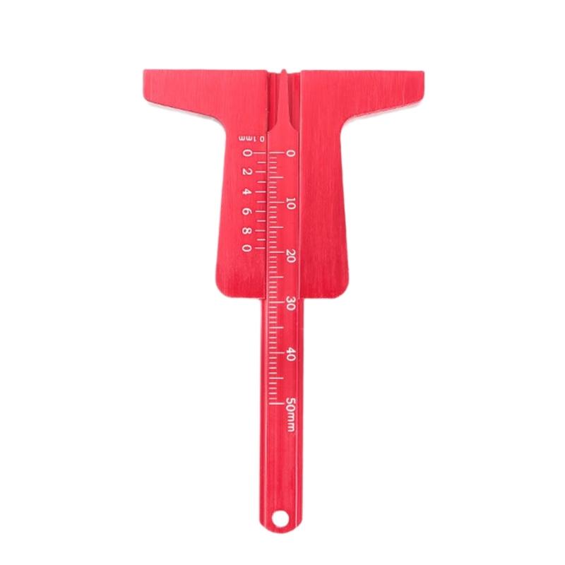 Rustproof Stainless Steel Tire Depth Gauge Measuring Tool Featuring Easy to Read Marking Ideal for Car and Bike Tires