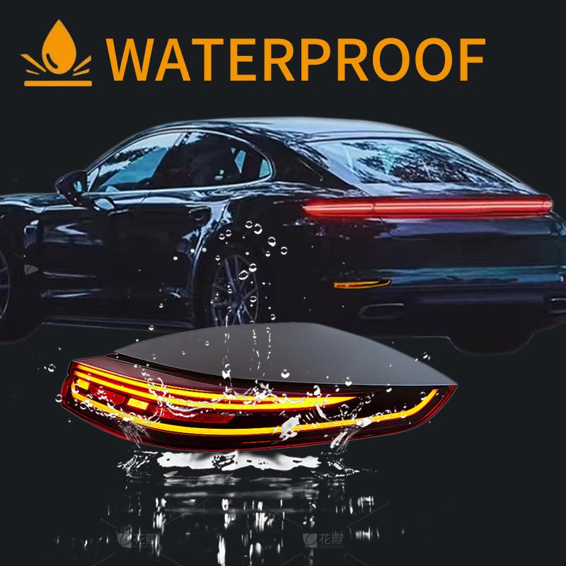 Compatible LED Flowing Turn Signal Taillight Assembly for 2014-2018 Porsche Panamera.
