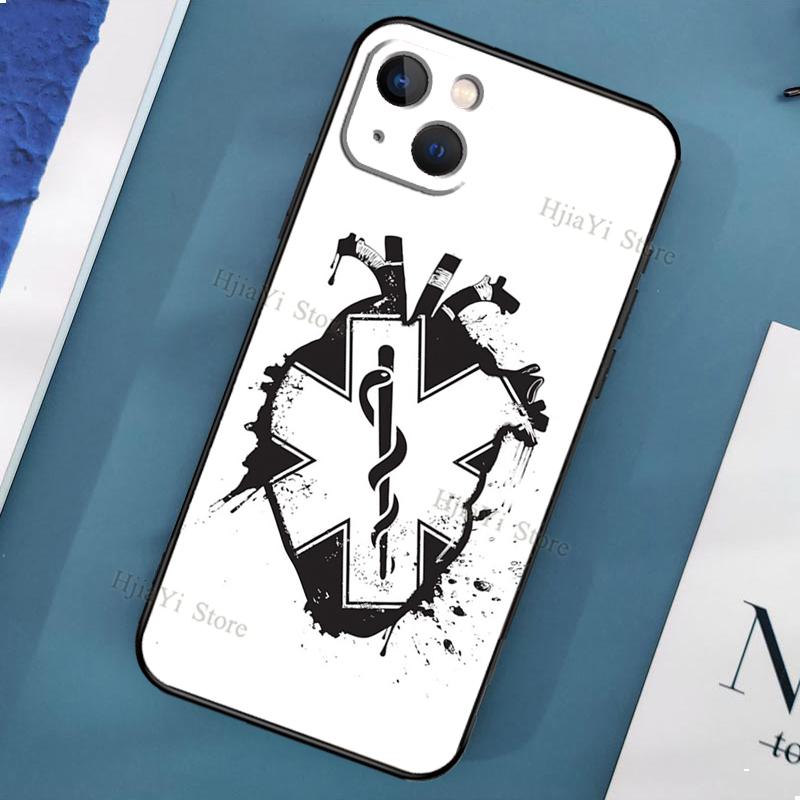 Emergency Medical Star of Life Case On For iPhone 11 12 13 Pro Max Mini X XR XS Max 6 7 8 Plus SE 2020 Phone Back Cover