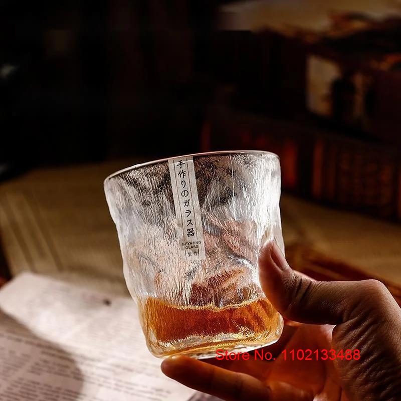Glacier Whiskey Glass Gift Box Old-fashioned Crystal Wine Cup Retro Chivas Rock Tumbler Snifter Japan Whisky Glasses For Testing