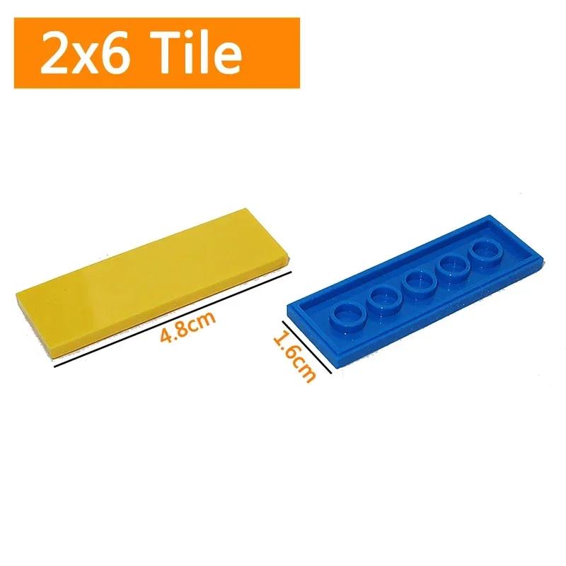 Non-Toxic 30Pcs 69729 Size 2X6 Bricks Flat Tile Smooth Moc Assemble Particles 2*6 Building Blocks Diy Educational Creative Toy For Kids