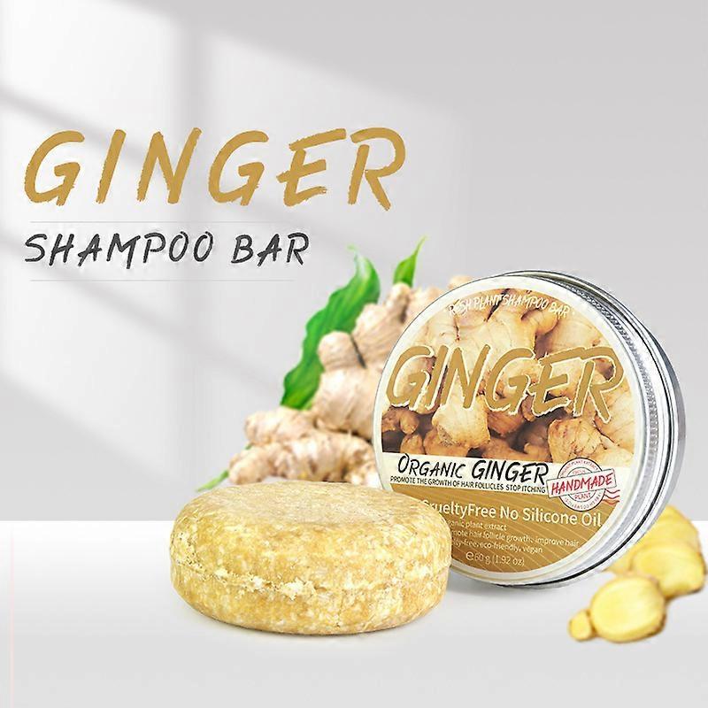 3PCS Ginger Shampoo Soap He Shou Wu Botanical Oil Soap Shampoo Soap