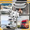 Connettore a gomito per tubo di scarico riscaldatore diesel passascafo in acciaio inossidabile 24mm con 2 fascette per barche, auto, camion