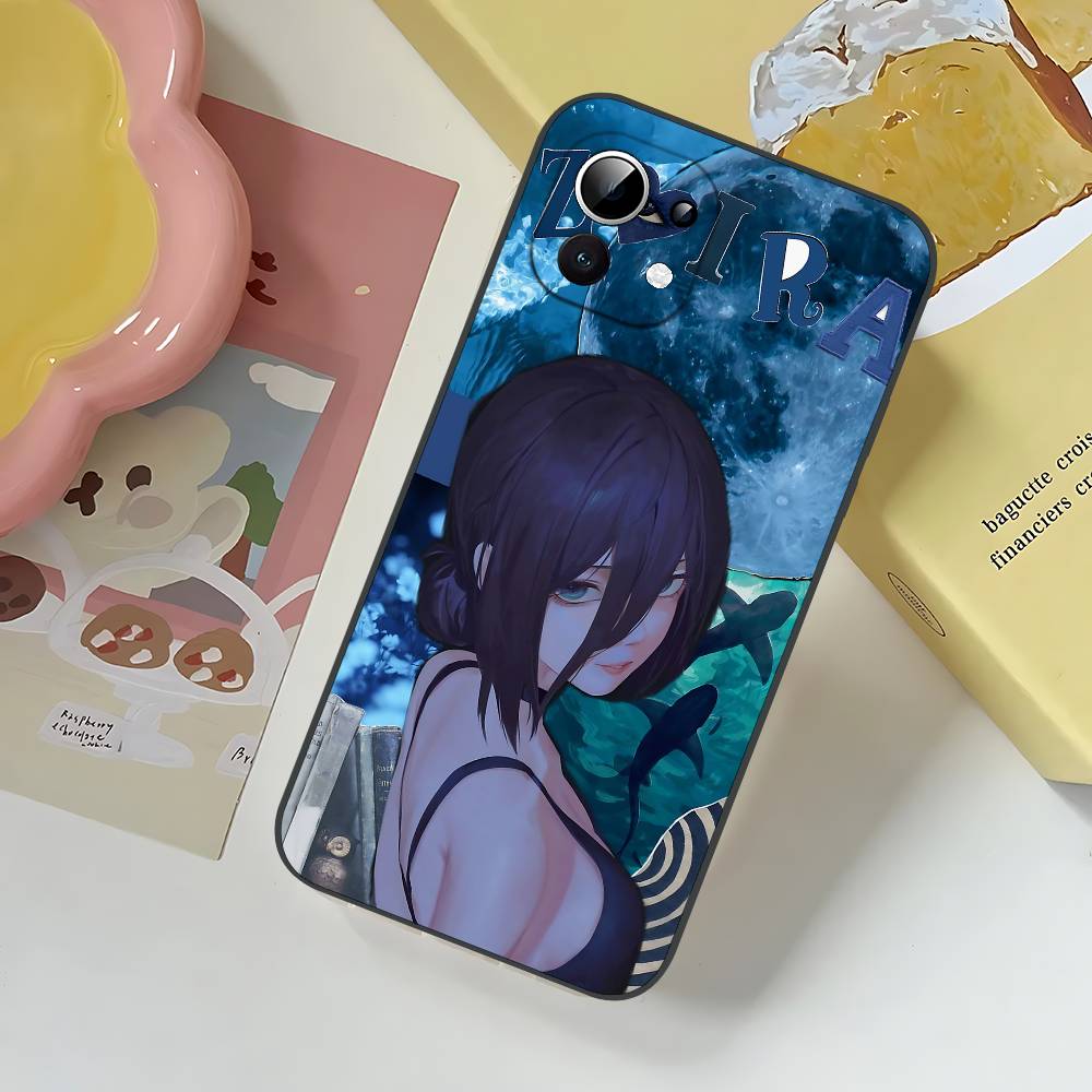 

Чехол для телефона Chainsaw Man Reze Slim Черный Ударопрочный: Плотно прилегающий для Xiaomi 12, 11, 12S Ultra и Redmi Note 11, 10T, 9, 9A, 8Pro, 8T, 5G Redmi Note 9S