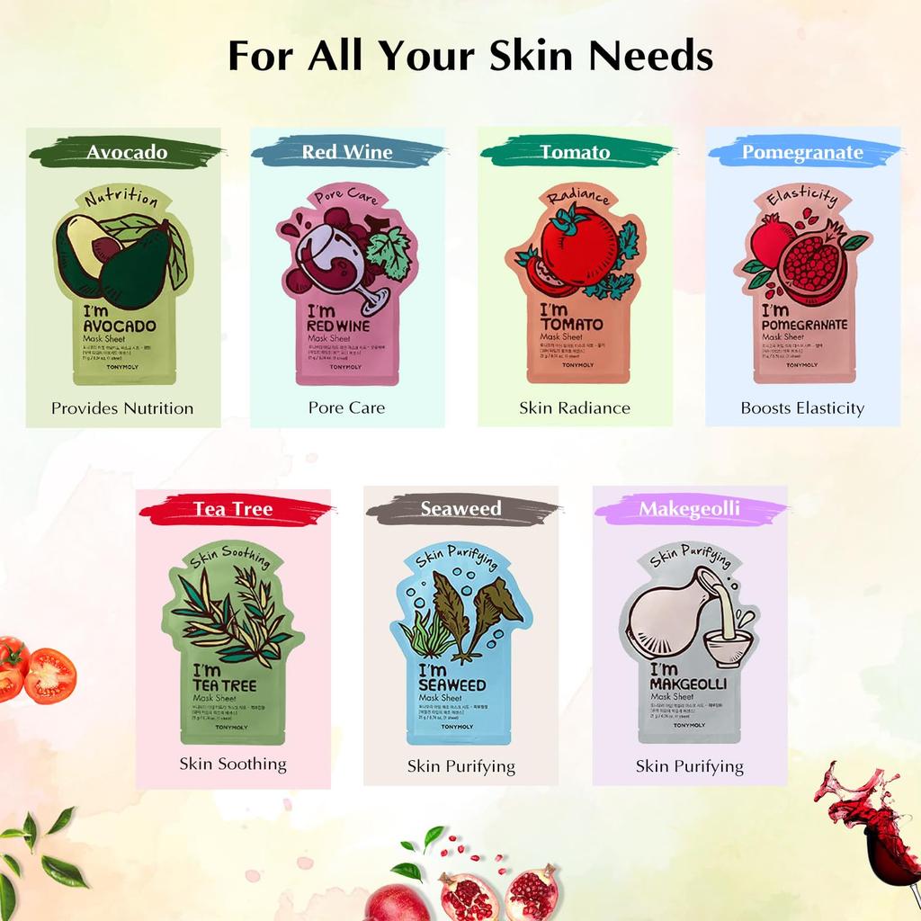Tonymoly I'M Real Sheet Mask Set (Pack of 7)