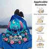 1pc Stitch Printing Blanket - Soft, All-Season Throw for Living Room, Bedroom,Personalized Gift with Adorable Cartoon Design