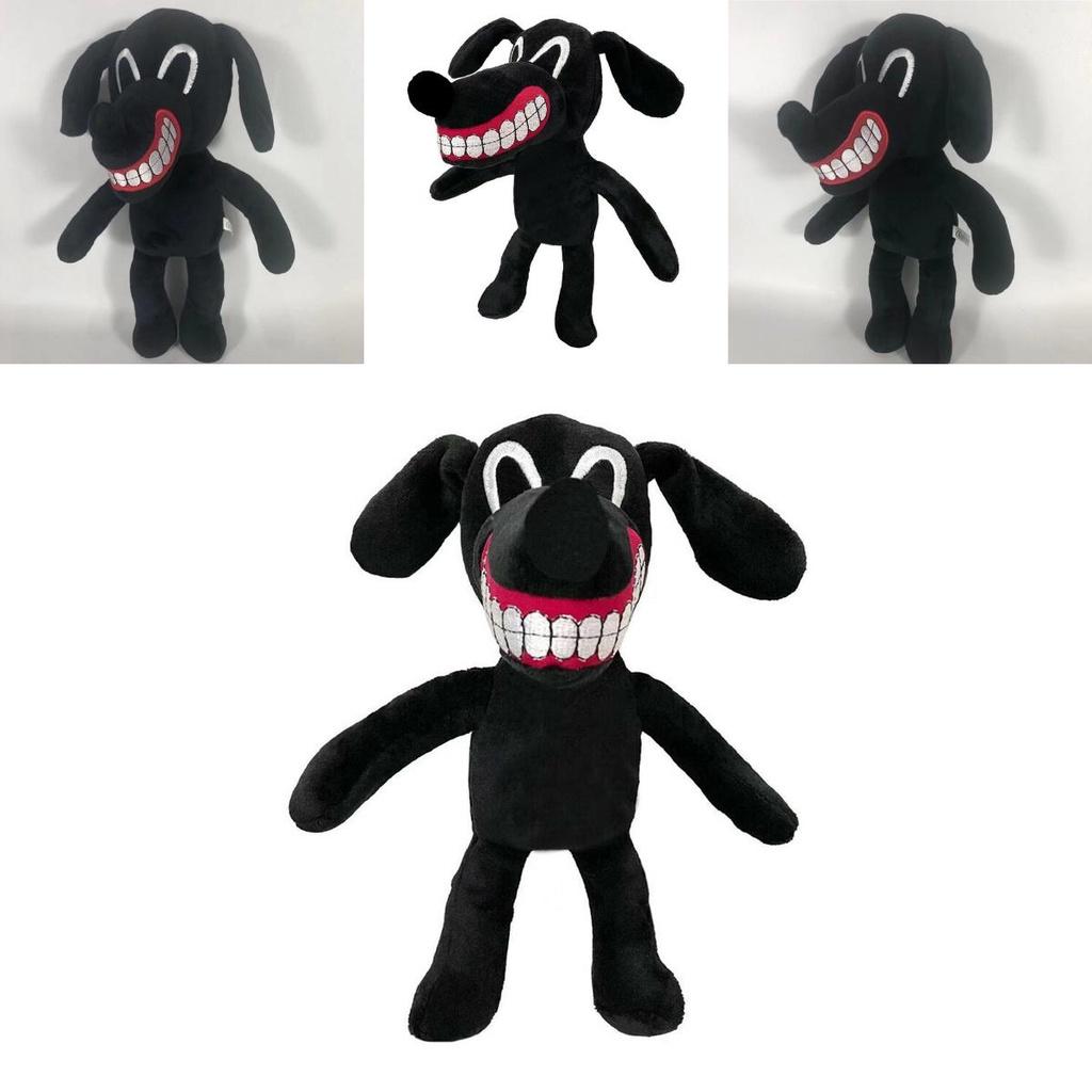 Soft And Cuddly Cartoon Siren Head Horror Black Dog Plush Doll Perfect Xmas Gift