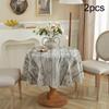 Tablecloth 2PCS Christmas Day Decoration Waterproof and Oilproof Dining Table Cloth Polyester Decoration