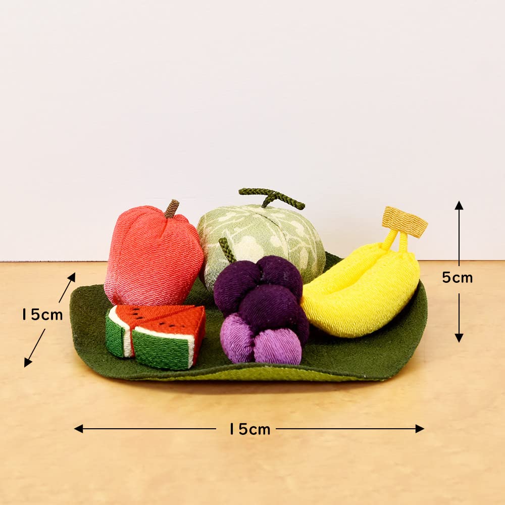 Bon Festival Lantern, First Bon Festival, Chirimen Craft, Ryukodo, Large Offering, Fruit Set with Lotus, Compact, Mini, Cute, Jinya