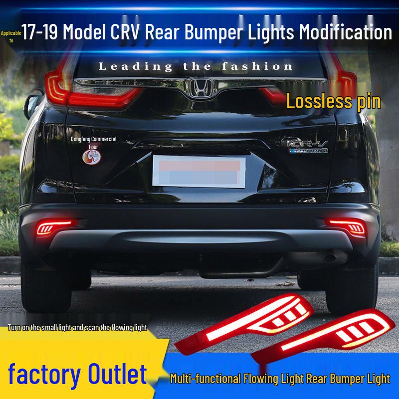LED Sequential Turn Signal Brake Reflector Mod for 2017-2019 Honda CRV Rear Bumper
