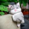Whimsical Cat Fish Tank Hanging Flower Pot Ornament for Garden Decor