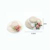 1Pcs Mini Handcrafted Straw Sun Hat Perfect for Dollhouse Summer Scene Decor