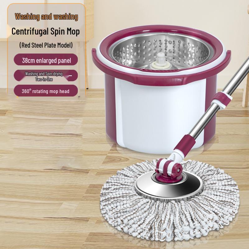 Jia Shi Jie 360° Spin Mop Set: Hands-Free, Dual-Use Wet & Dry Single Bucket System