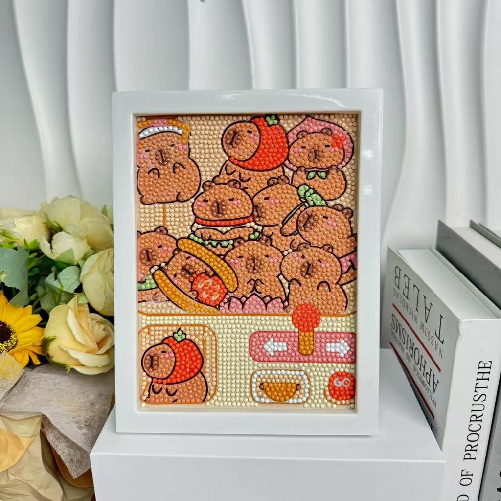Children'S Diamond Painting Framed Handmade Diy Material Bag Sanrio Diamond Paste Painting Concentration Toy
