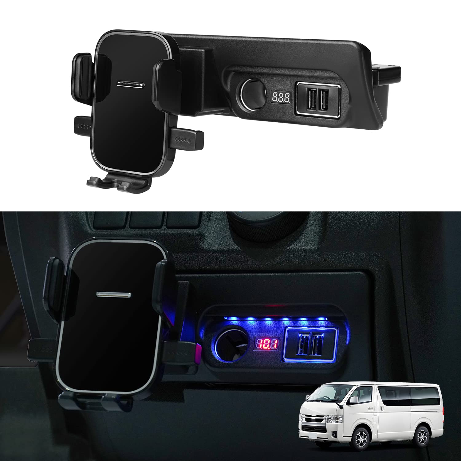 

Mixsuper Комплект расширения питания для Toyota Hiace Regius Ace 200 серии 200 серии, Распределитель, чёрный