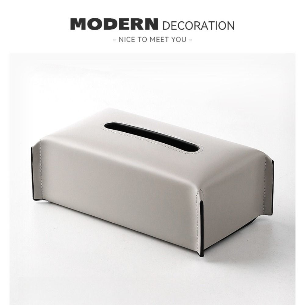 Puppy Dog Design Tissue Box Cover PU Leather Tissue Case  for Living Room