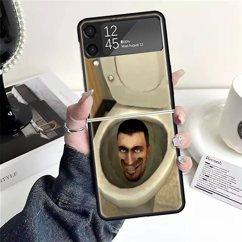 

S-Skibidi Toilet Mobile Cell Cases For Samsung Galaxy Z Flip 4 5 6 7 3 Z Flip7 Flip6 Flip4 Flip5 Flip3 5G Hard Shockproof Fundas Samsung Z Flip 6