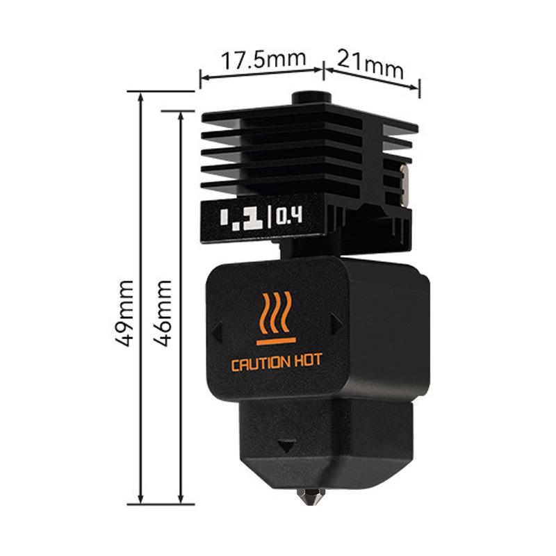 3D Printer Hardened Steel Nozzle - Tuozhu H2D Hotend, Compatible with H2SH2CA1mini