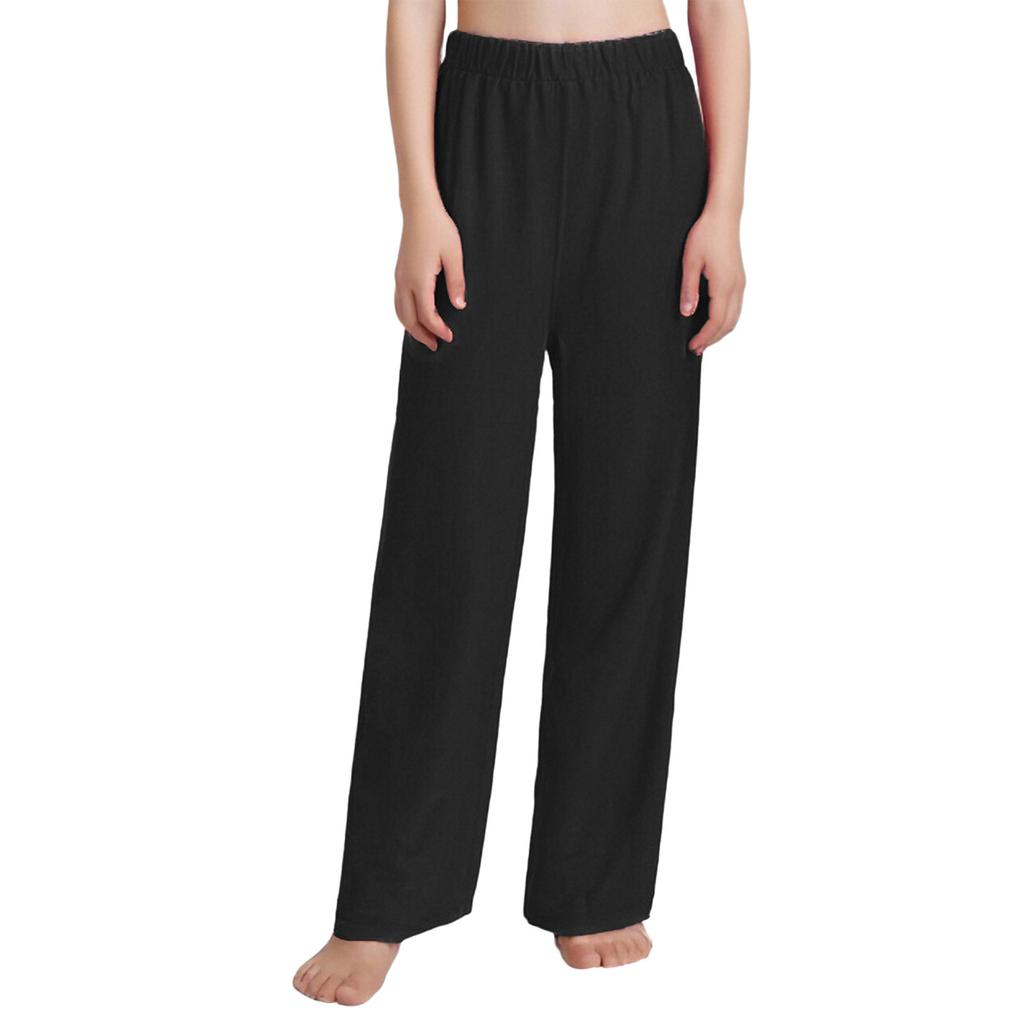 Elastic Waistband Wide-Leg Pants for Boys: Solid Color Dancewear for Liturgical Praise Performance