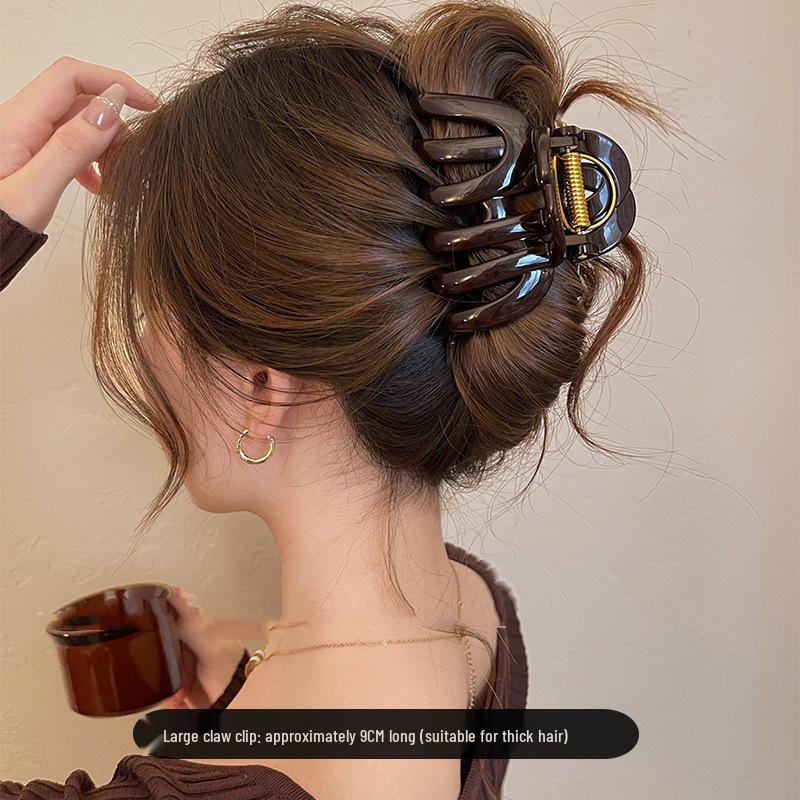 Super Grip Pumpkin Claw Clip: Large 2025 Shark Clip for Thick Hair, Women's Advanced Winter Hair Accessory