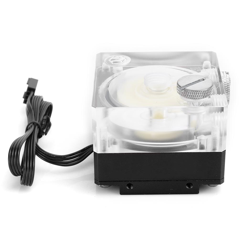 Water Cooling Pump Acrylic Aluminum Computer Accessory Heat Sink Mute for PWM Speed Control