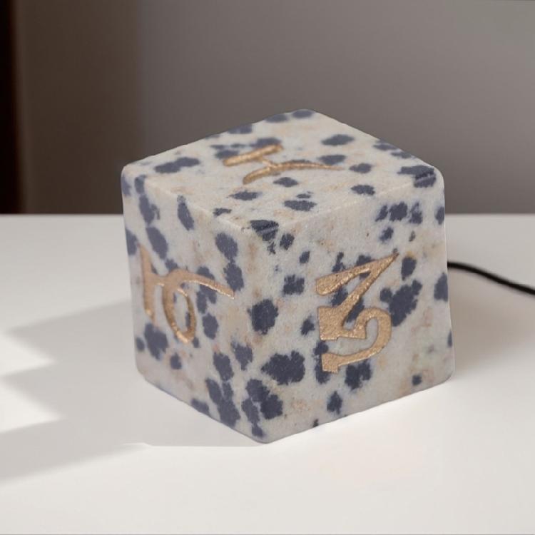 Natural Crystal 6 Sided Round Corner Dices Mult Sided Table Game Dices Math Counting Teaching Tool Mahjong Accessories