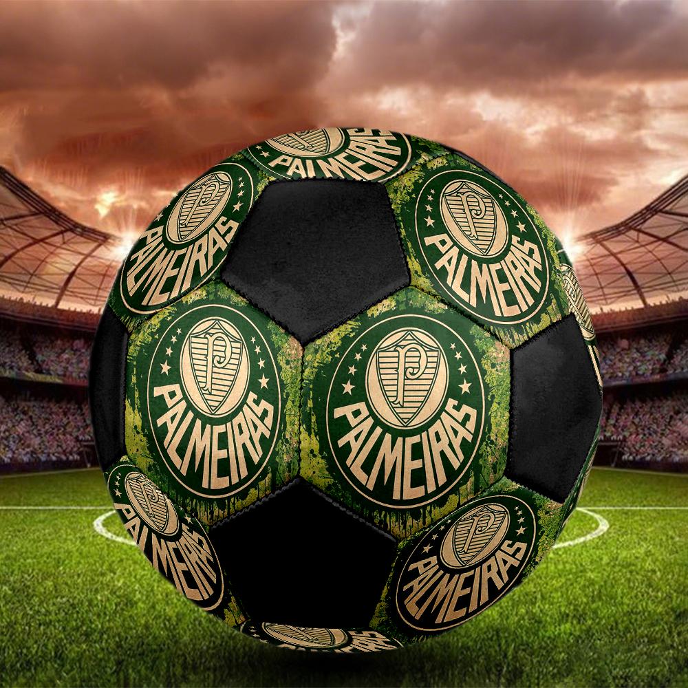 Palmeiras FC Soccer Ball, colorful, suitable for all ages, machine-stitched, PVC material, competition grade, durable and high bounce