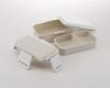 Skater Antibacterial Lunch Dull Made in Japan Soft-Serving Dome-Shaped Lid, Two-Tier Box, 600ml, Gray, (PFLW4AG-A)