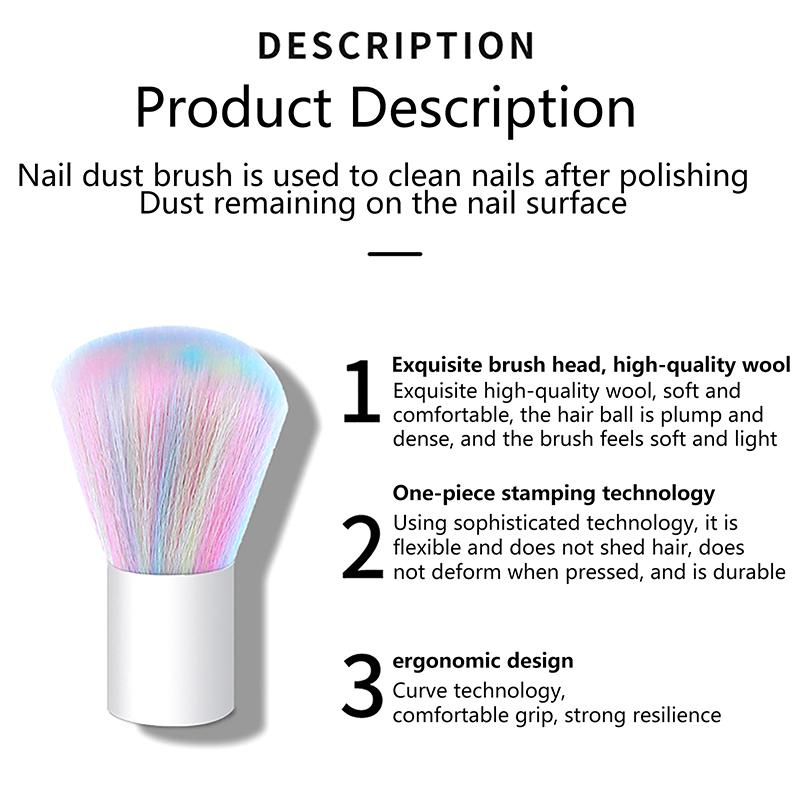 Nail Cleaning Dust Brush Makeup Brush Metal Handle Nail Paint Gel Dust Cleaning Brush Make Up Nail Art Uv Powder Remover Brush