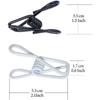 20 Pcs 2 Inch Black and White Chip Clips, PVC Coating High Elasticity Strength Steel Clothes P, Food Clips and Bag Clips