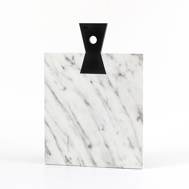Simple Modern Irregular Geometric Faux Marble Tray for Coffee Table or Office Décor