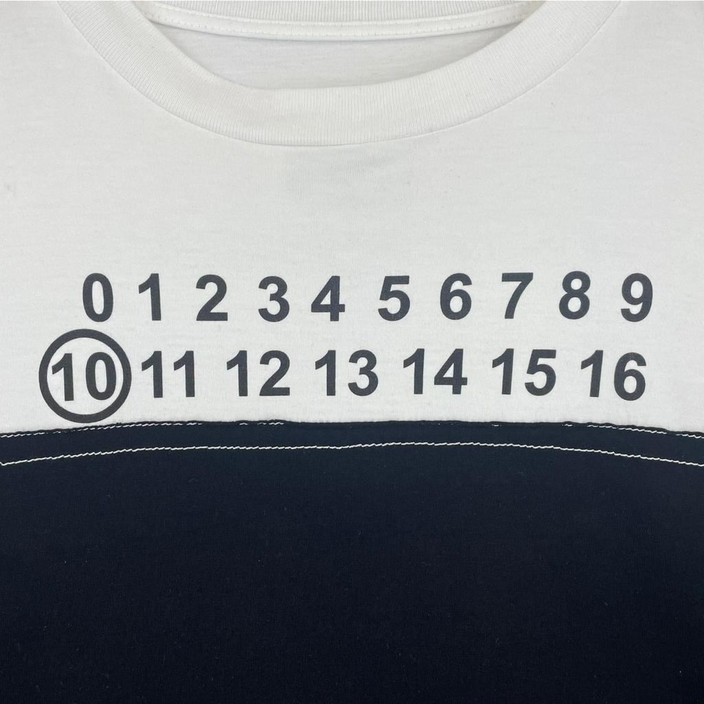 Maison Margiela (48) Calendar Logo Men's Short Sleeve T-shirt White Model S5...