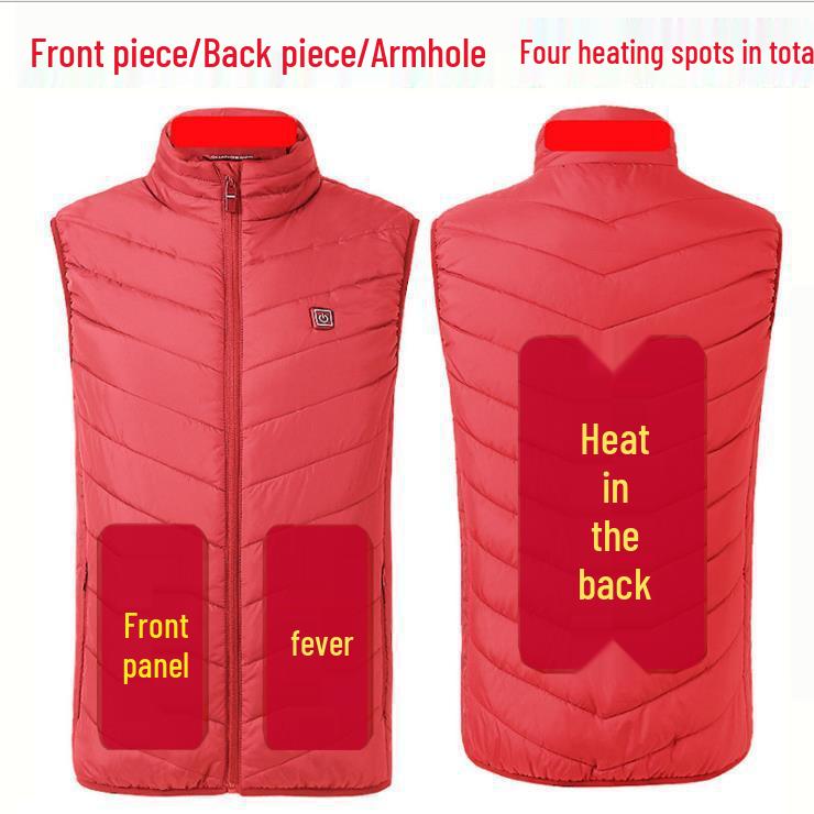 Smart Electric Heated Vest - Rechargeable, Constant Temperature Heating Apparel