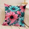 Beautiful flowers fashion Cushion Cover Silky Short Plush Invisible Zipper Dustproof Sofa Pillow Case for Home Decor