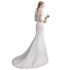One-word Shoulder Fishtail Light Wedding Dress 1011 New Summer Banquet Small Trailing Catwalk Performance Dress Annual Meeting Hosting Dress