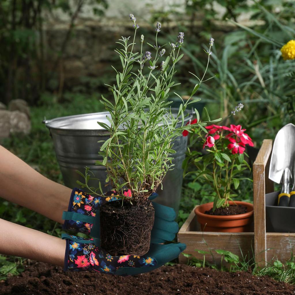 Gardening Gloves for Women Weeding Digging Planting Raking Thorn Proof No Stab for Working Outdoor Protective Leather Gloves