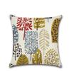 New European Retro Flowers Linen Cushion Cover Classical Floral Pillow Case Vintage Decorative Sofa Throw Pillow Cover 45X45Cm